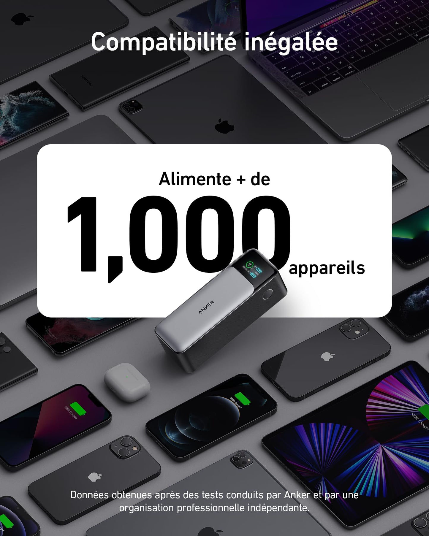 Chargeur Anker 737 (24 000 mAh) + Câble USB-C vers USB-C