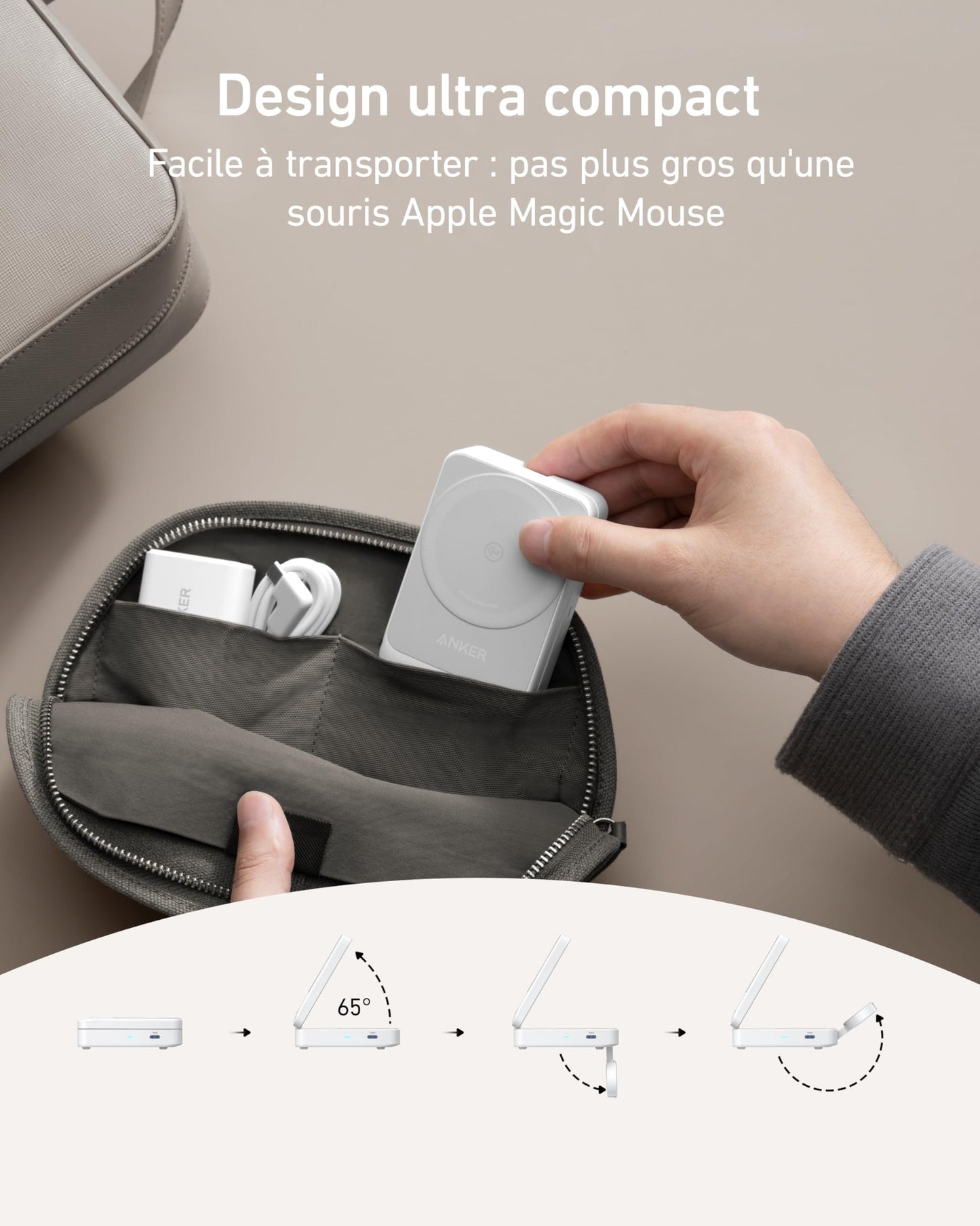 Station de recharge sans fil Anker (3-en-1)+ PowerBank MagGo (10 000 mAh)