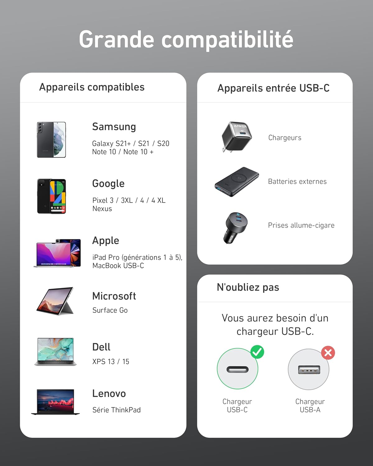 Anker Câble USB C vers USB C