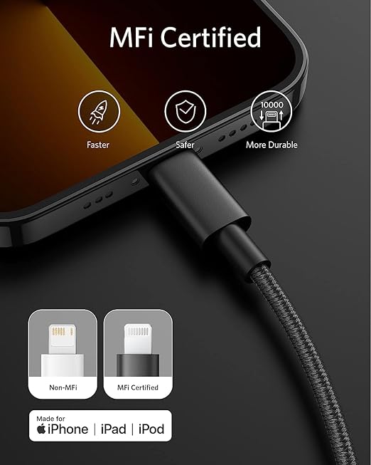 Anker Câble USB C vers Lightning  [1.8m, certifié Apple MFi]