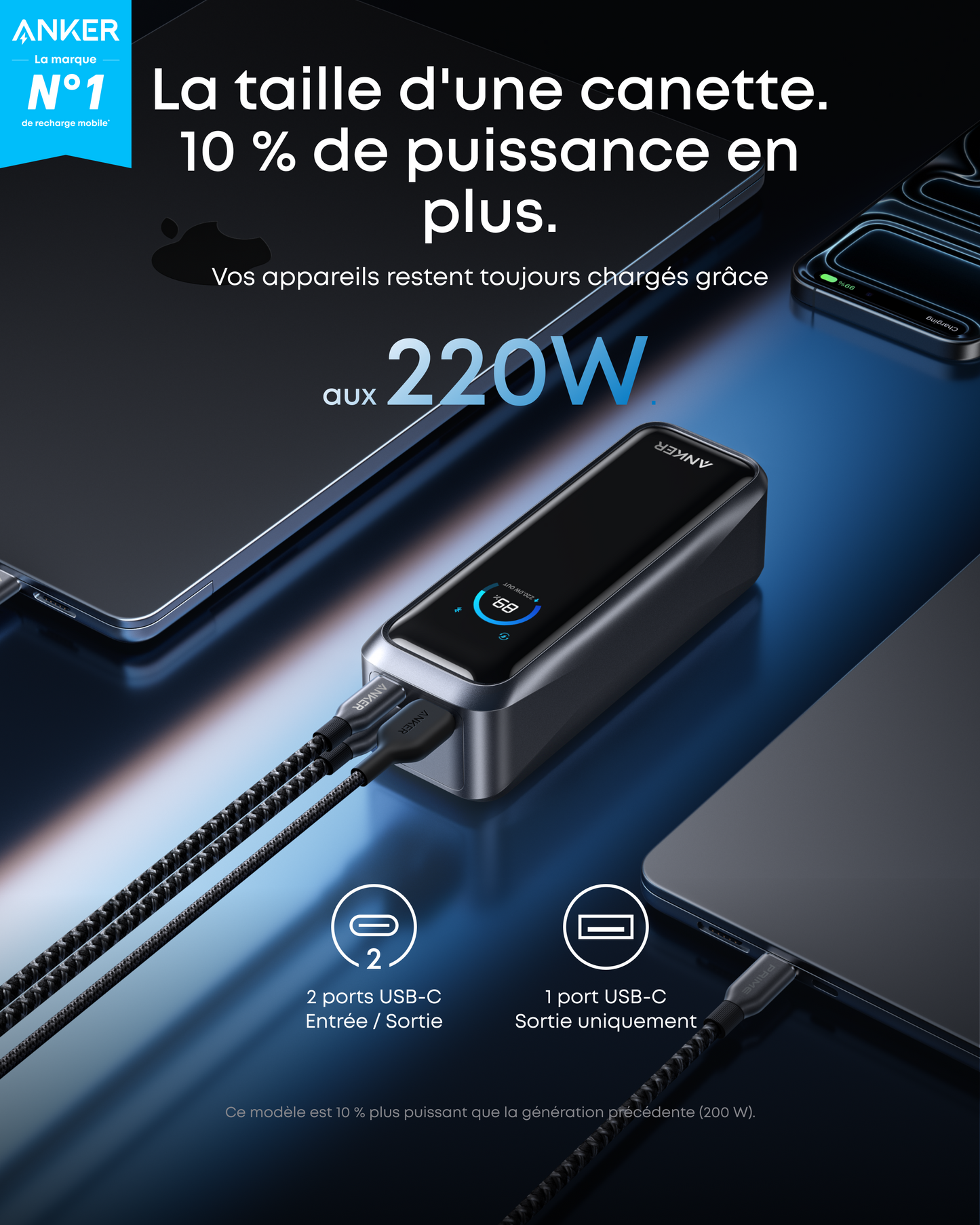 Batterie externe Anker Prime (20K, 220 W)