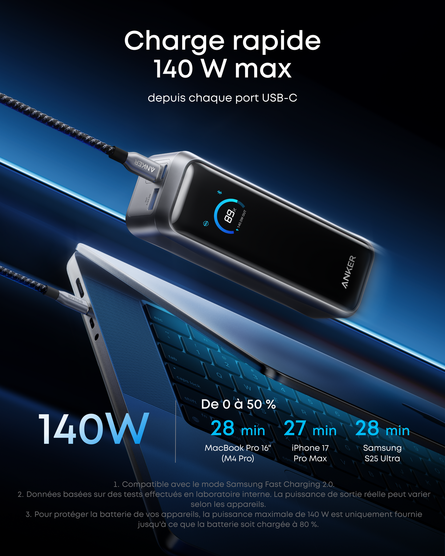 Batterie externe Anker Prime (20K, 220 W)