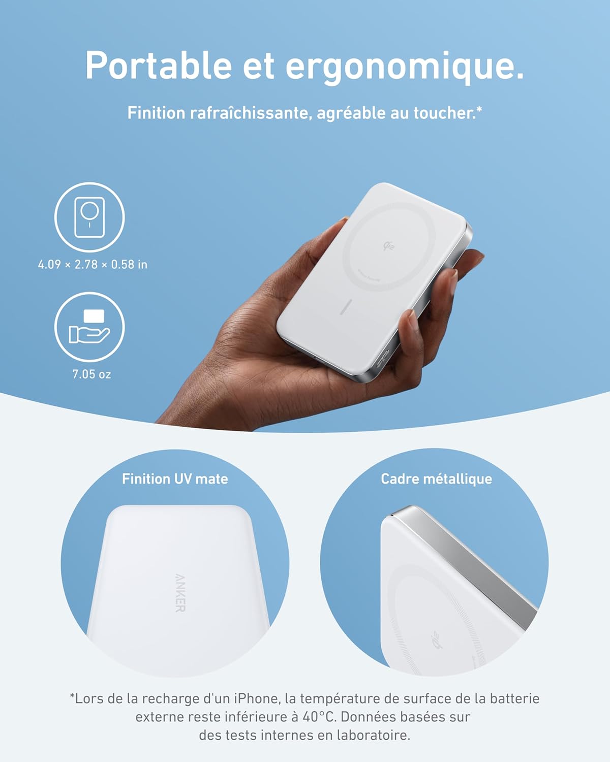 Chargeur Anker Nano (45 W, écran intelligent) + PowerBank Anker MagGo (10K, Slim)