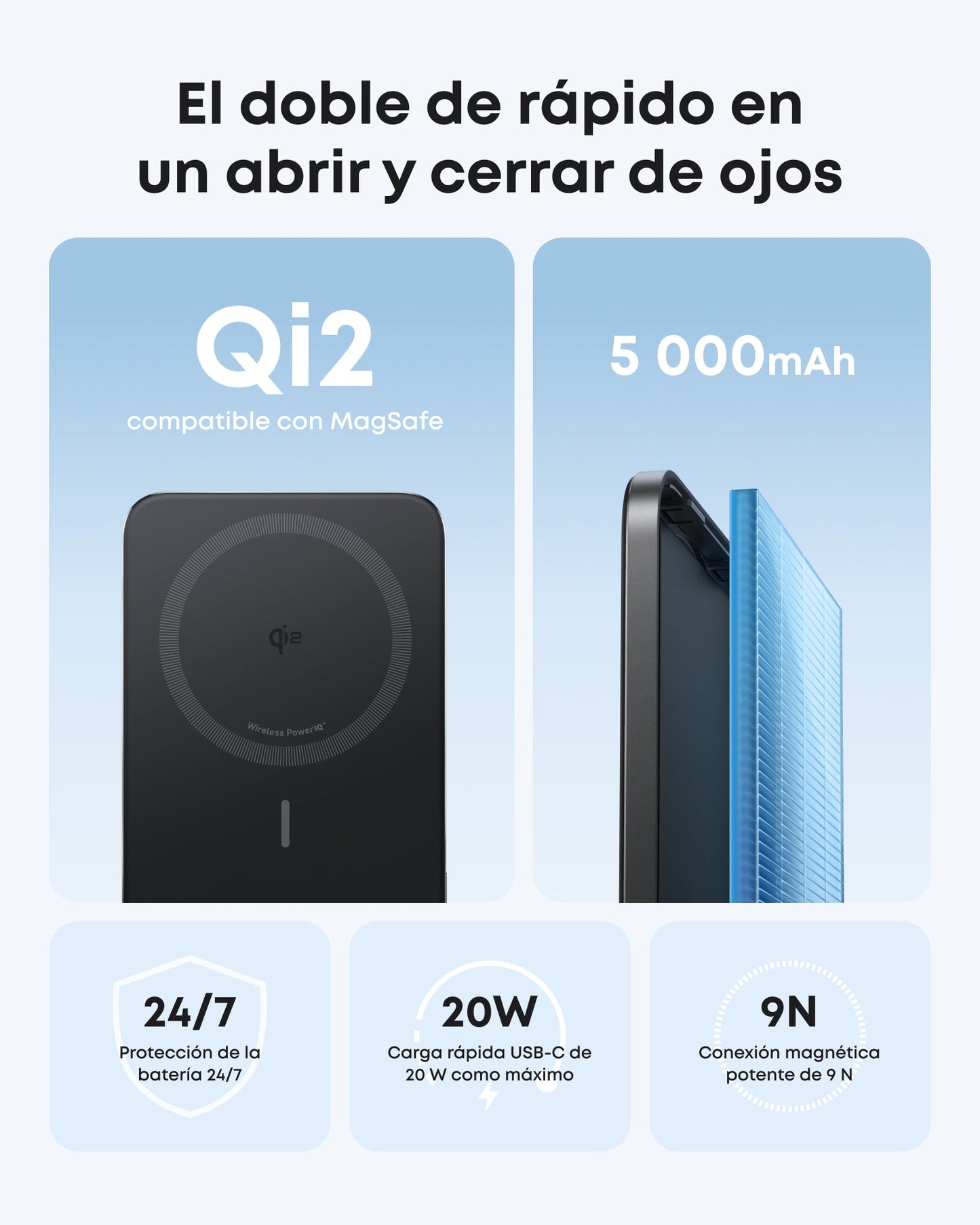 Batterie externe Anker Nano (5K, MagGO, Slim) (Copy)