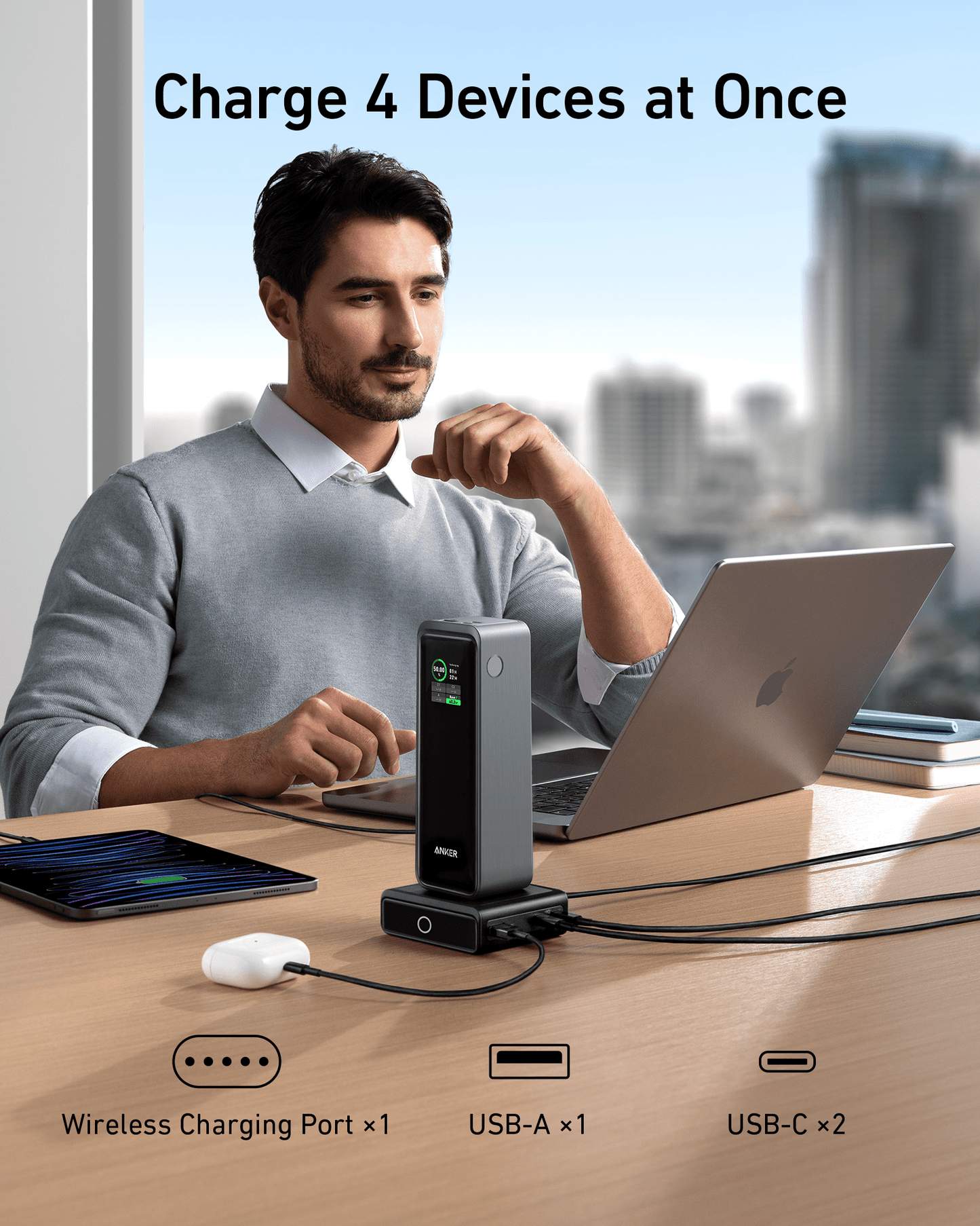Batterie externe Anker Prime (20K, 220 W) + Station de recharge Anker pour PowerBank Anker Prime