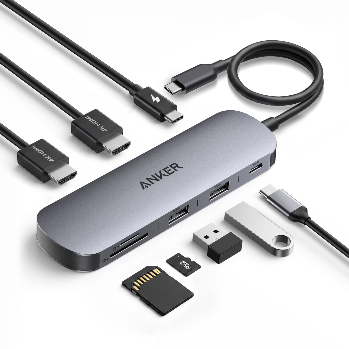 Anker Nano USB-C Hub (8-in-1, Dual Display)