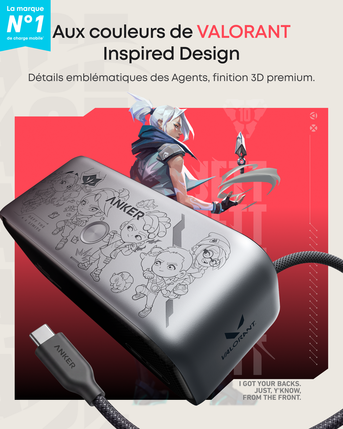 Anker Nano Hub USB-C 10-en-1 (écran intelligent, Valorant Édition Limitée)