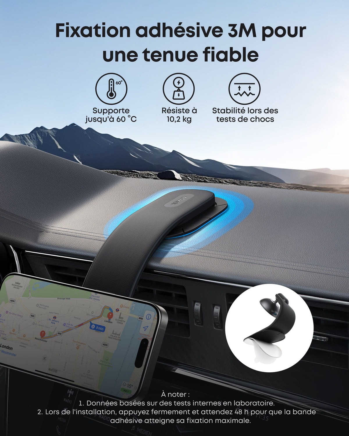 Chargeur allume-cigare magnétique Qi2 Anker