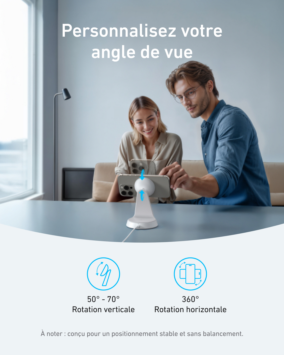 Chargeur sans fil Anker MagGo (2-en-1, dock)