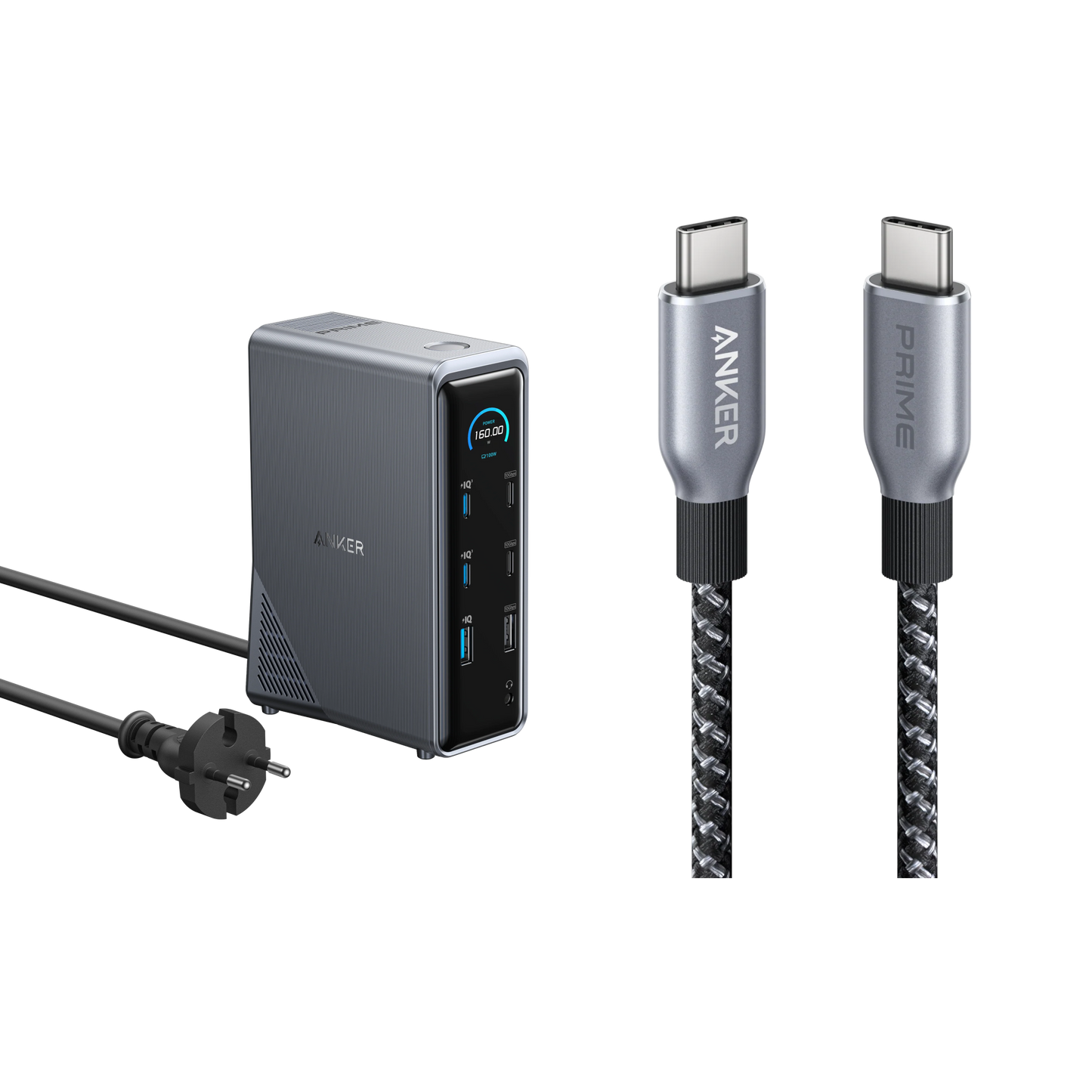 Station de charge Anker Prime (14-en-1) + Câble USB-C vers USB-C