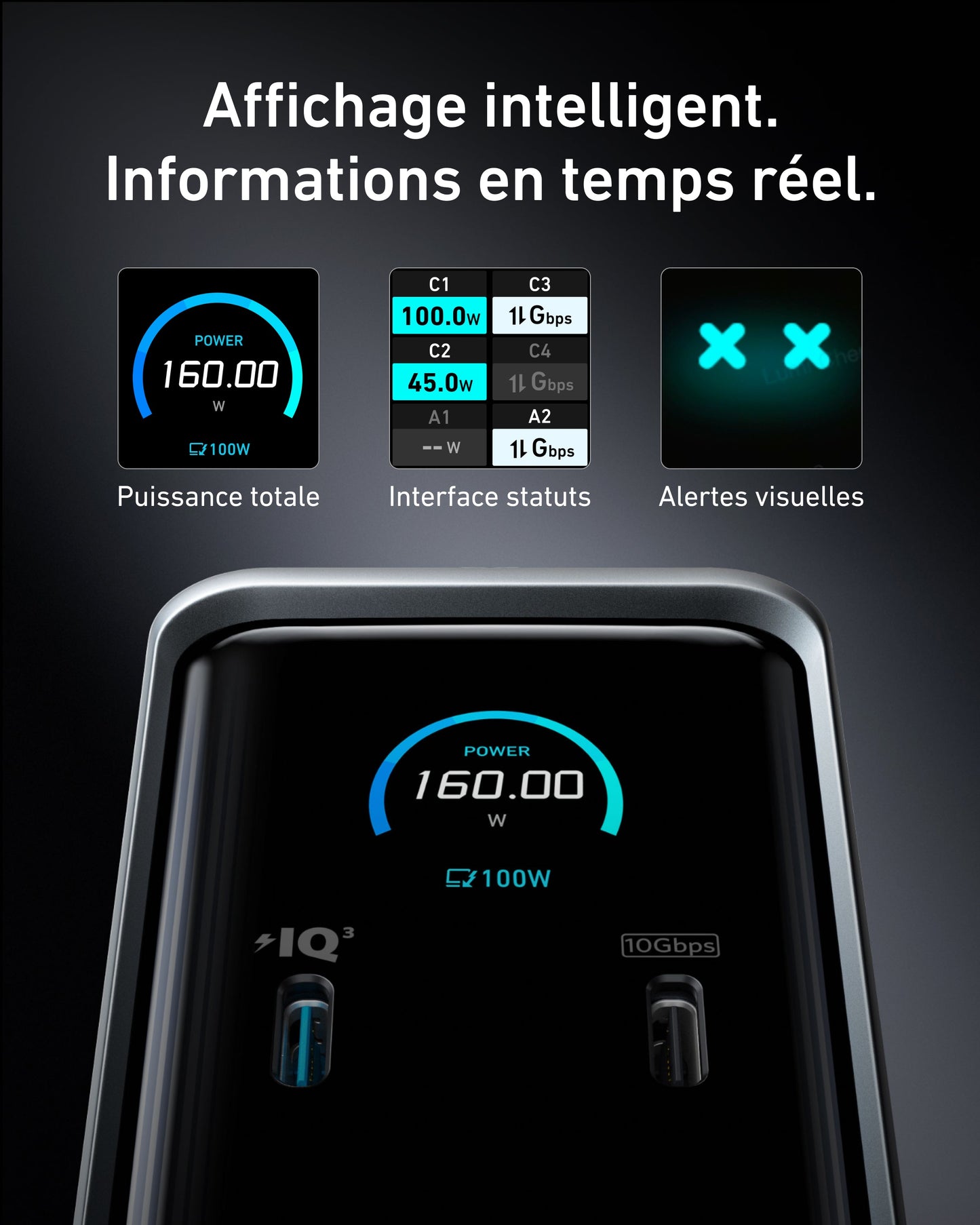 Station de charge Anker Prime (14-en-1) + Câble USB-C vers USB-C