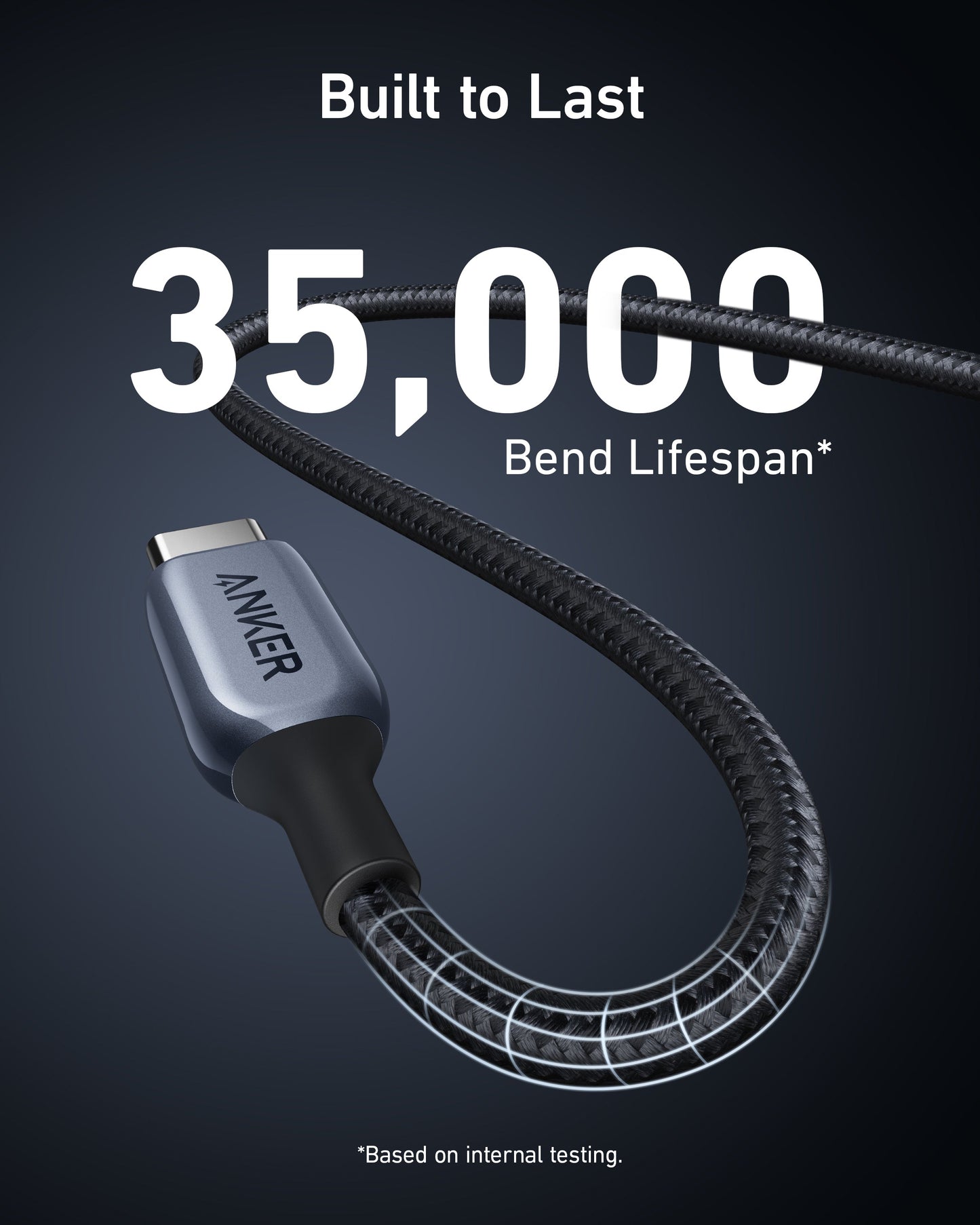 Anker <b>765</b> câble USB-C vers USB-C (nylon, 91 cm / 1,8 m)