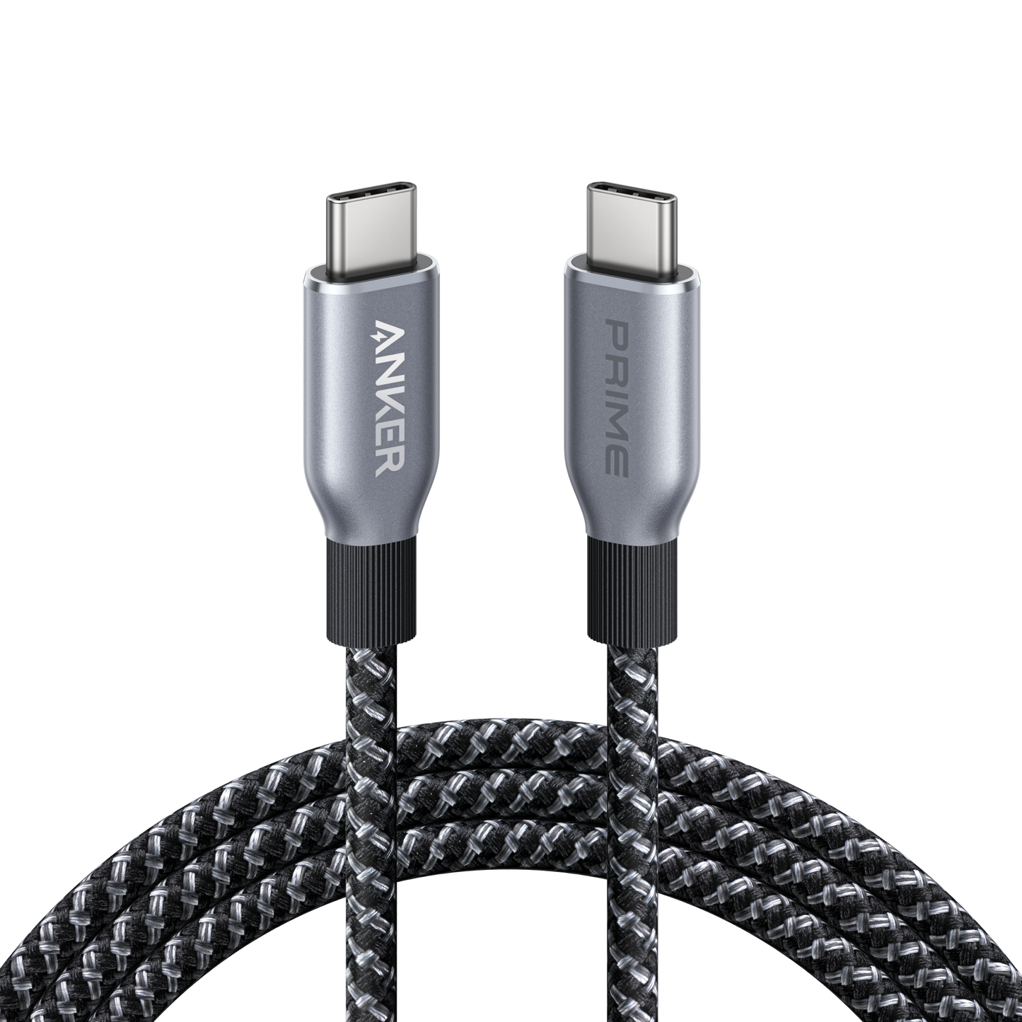 Chargeur Anker (140 W, 4 ports, PD 3.1) avec câble USB-C + Câble USB-C vers USB-C Anker Prime (240 W, design tressé et recyclé)