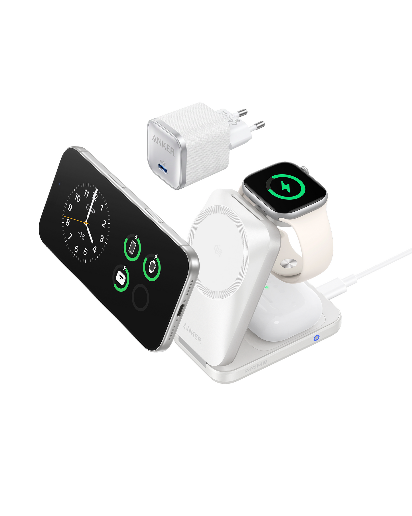 Station de charge sans fil Anker Prime (3-en-1, MagGo, AirCool, pliable)