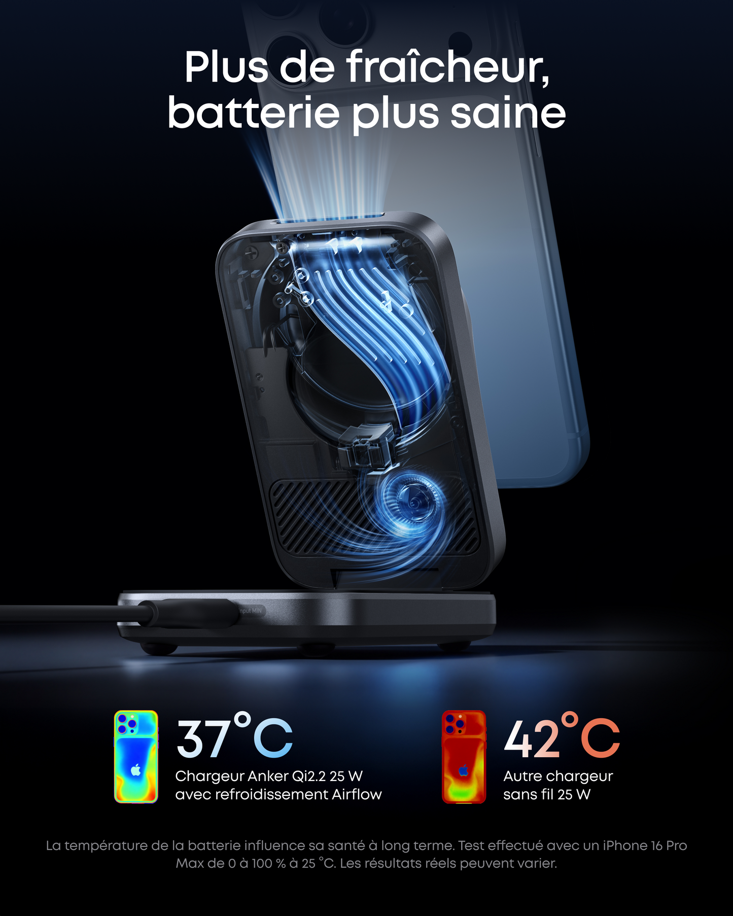 Station de charge sans fil Anker Prime (3-en-1, MagGo, AirCool, pliable)