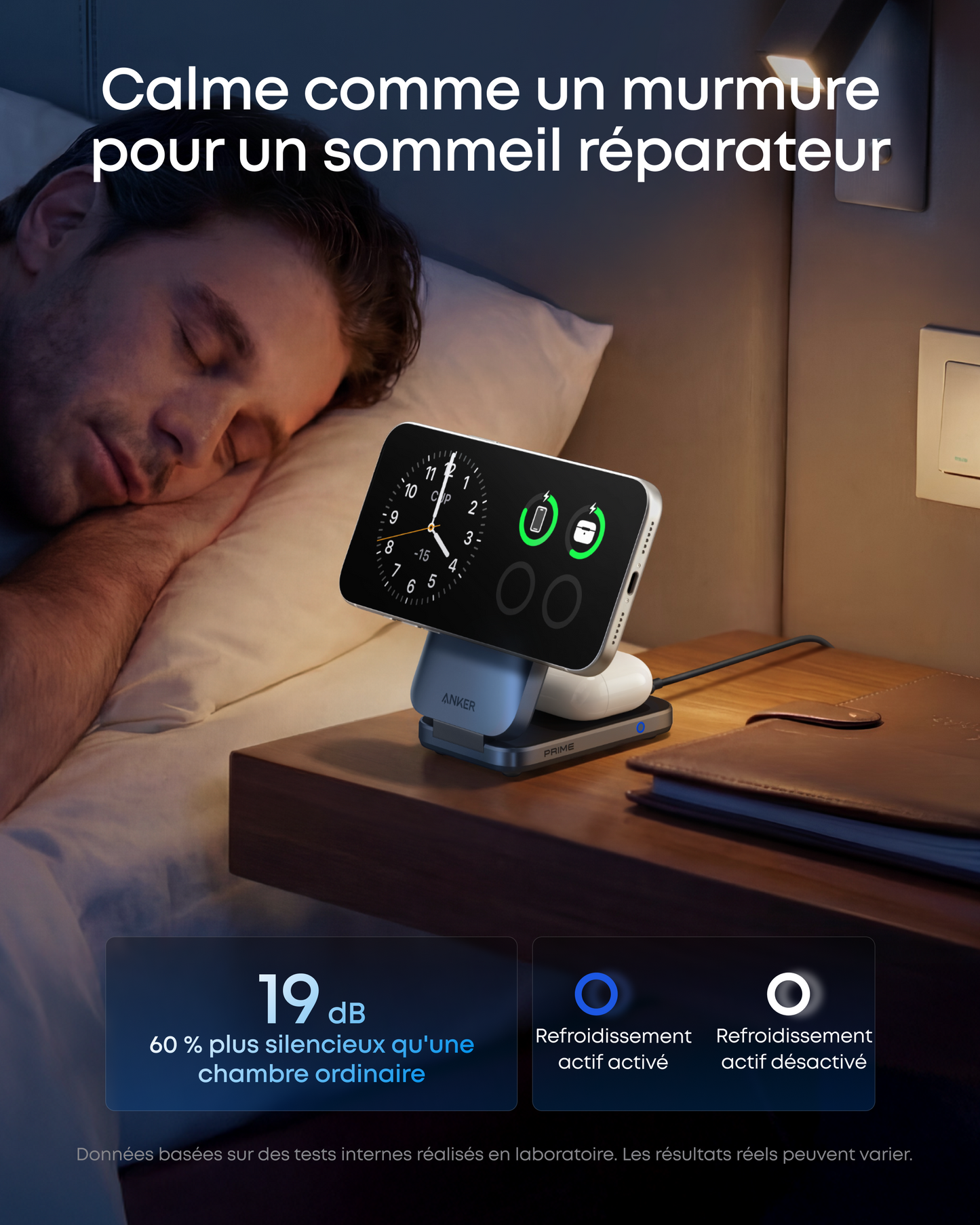 Station de charge sans fil Anker Prime (3-en-1, MagGo, AirCool, pliable)