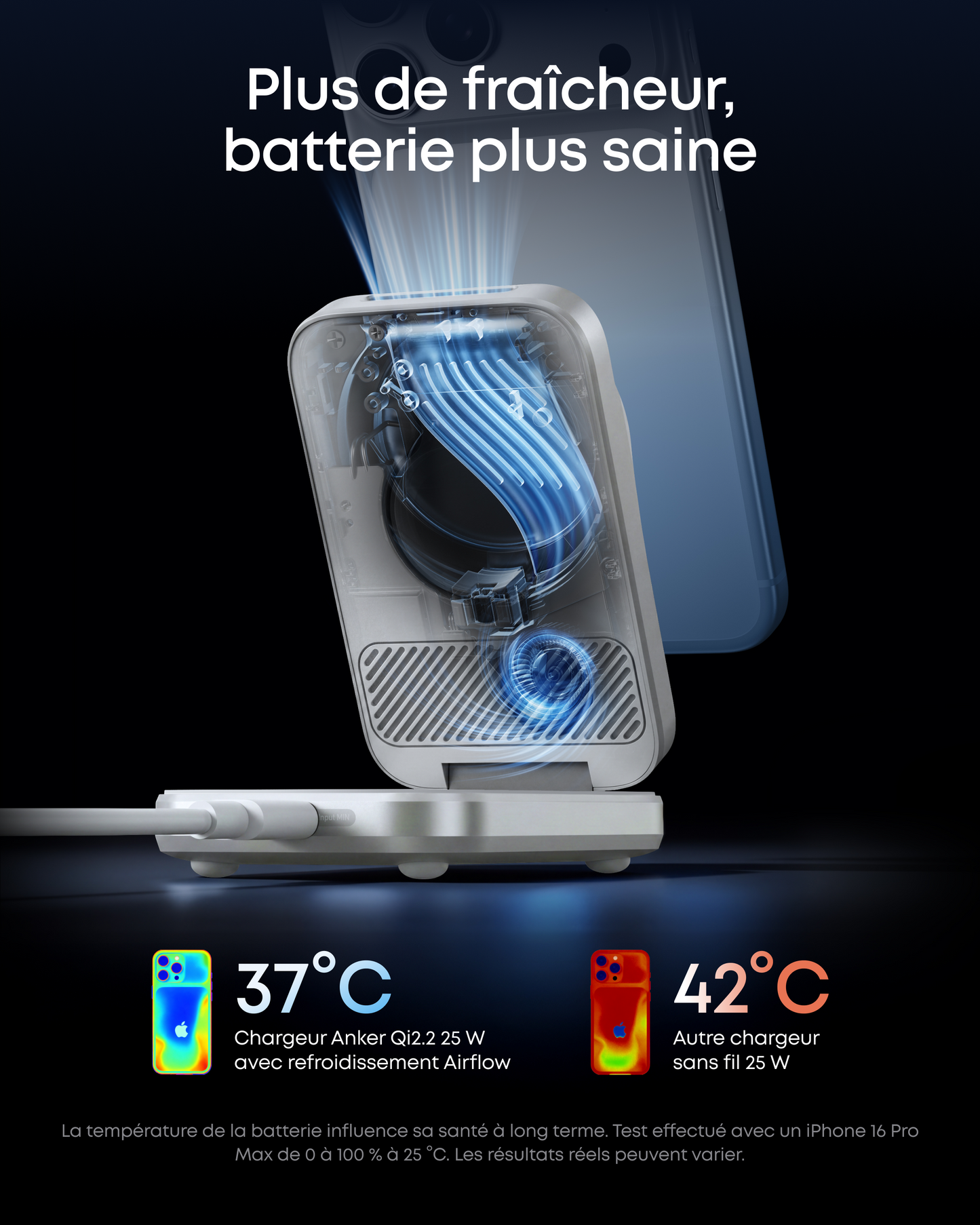 Station de charge sans fil Anker Prime (3-en-1, MagGo, AirCool, pliable)