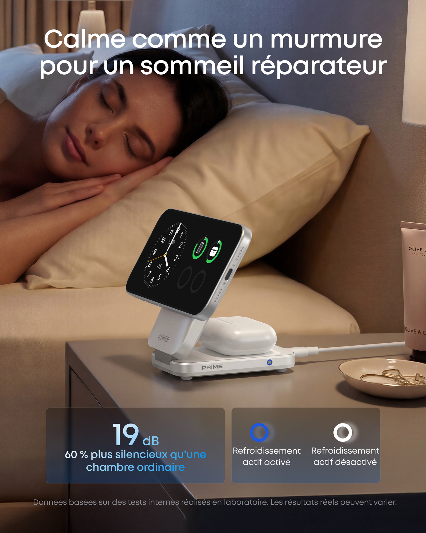 Station de charge sans fil Anker Prime (3-en-1, MagGo, AirCool, pliable)