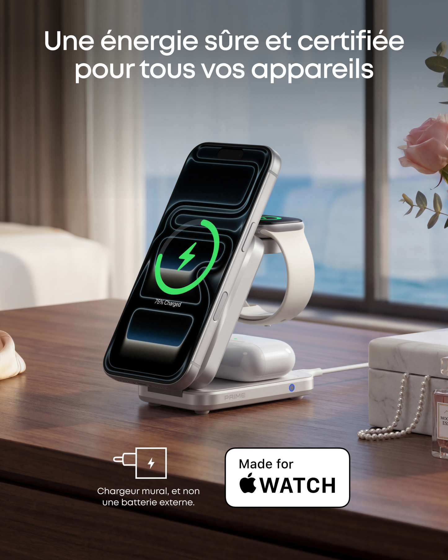 Station de charge sans fil Anker Prime (3-en-1, MagGo, AirCool, pliable)
