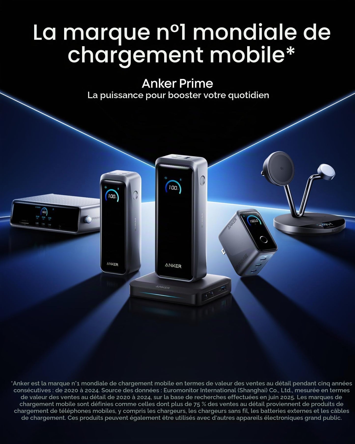Batterie externe Anker Prime (20K, 220 W) + Base de charge Anker Prime (150 W, 3 ports)