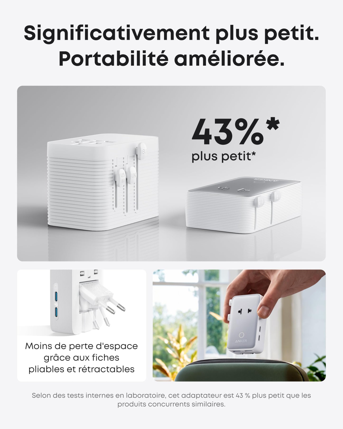 Adaptateur de voyage Anker Nano (5-en-1, 20 W)