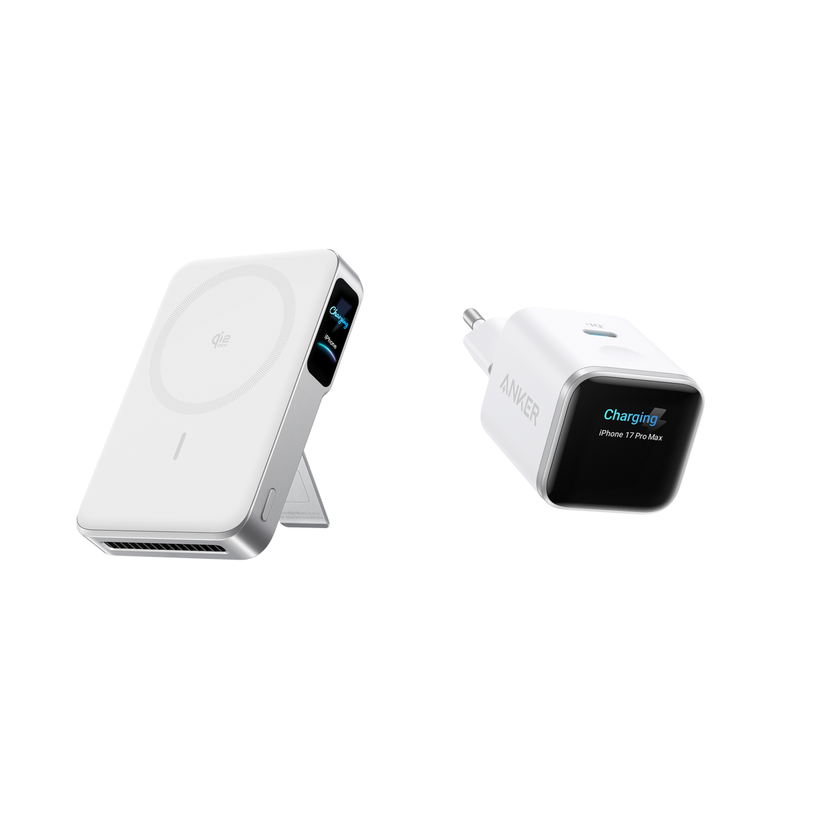 Anker MagGo Batterie externe 2 Pro + Chargeur Anker Nano (45 W, écran intelligent)