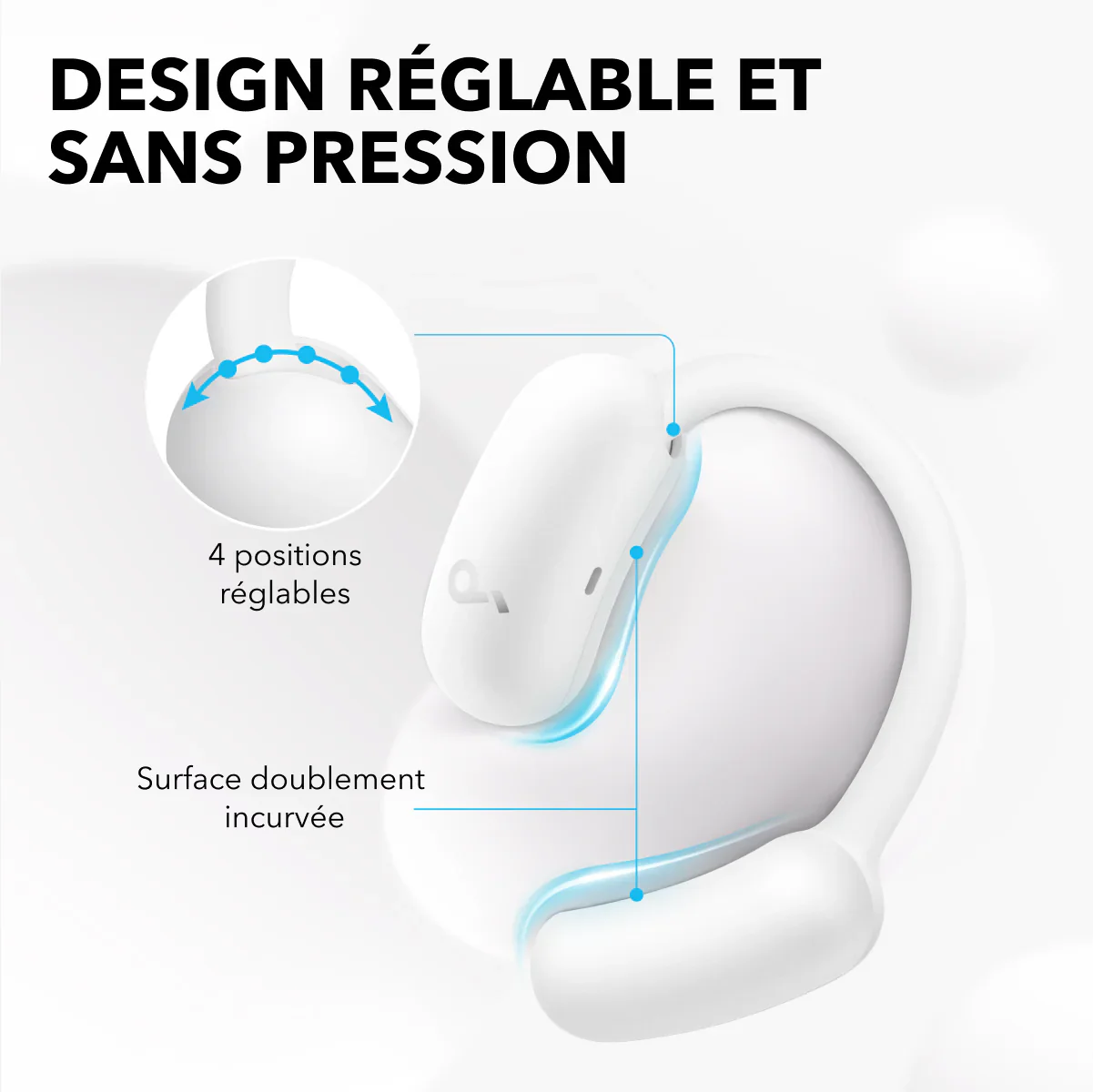 AeroFit 2 | Écouteurs sans fil réglables à oreille ouverte