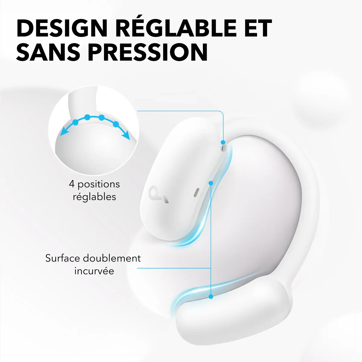 AeroFit 2 | Écouteurs sans fil réglables à oreille ouverte
