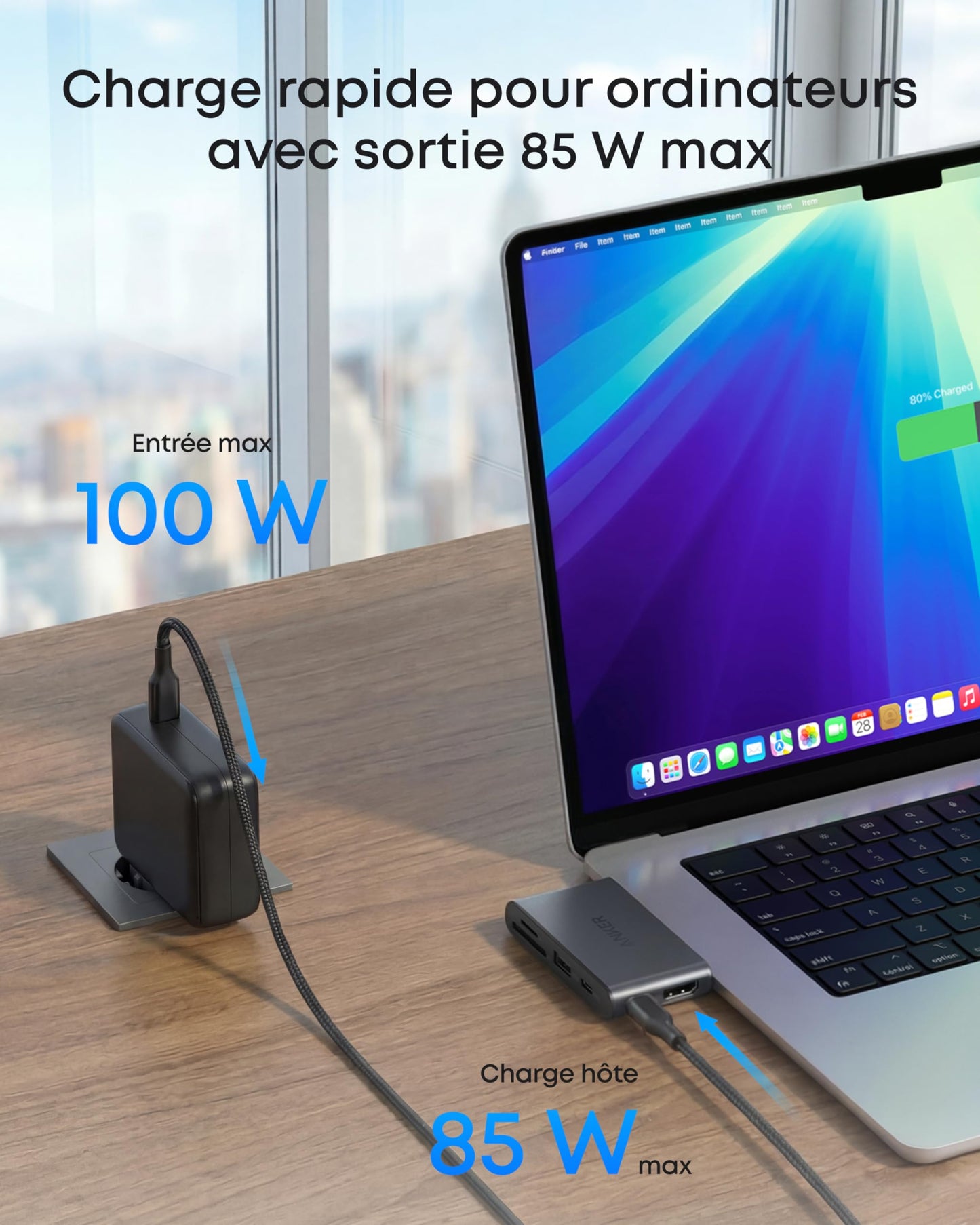 Concentrateur USB-C Anker Nano(6-en-1, 5 Gb/s)