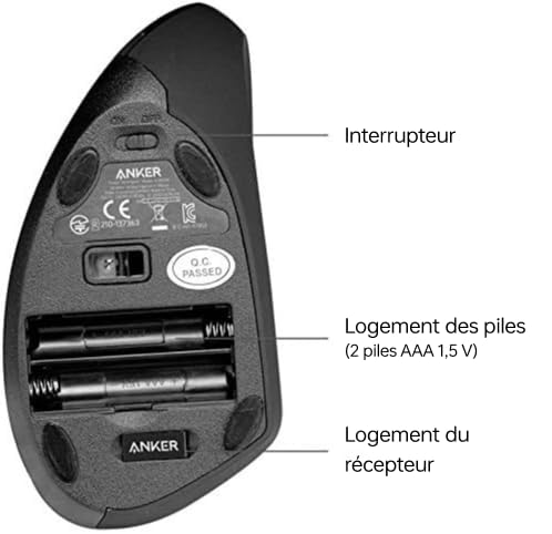 Anker 2.4G Wireless Vertical Ergonomic Optical Mouse