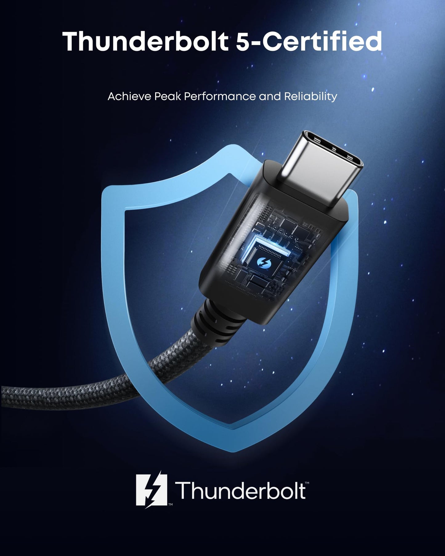Câble Thunderbolt 5 Anker Prime (0,5 m, 80 Gbit/s, 240 W).