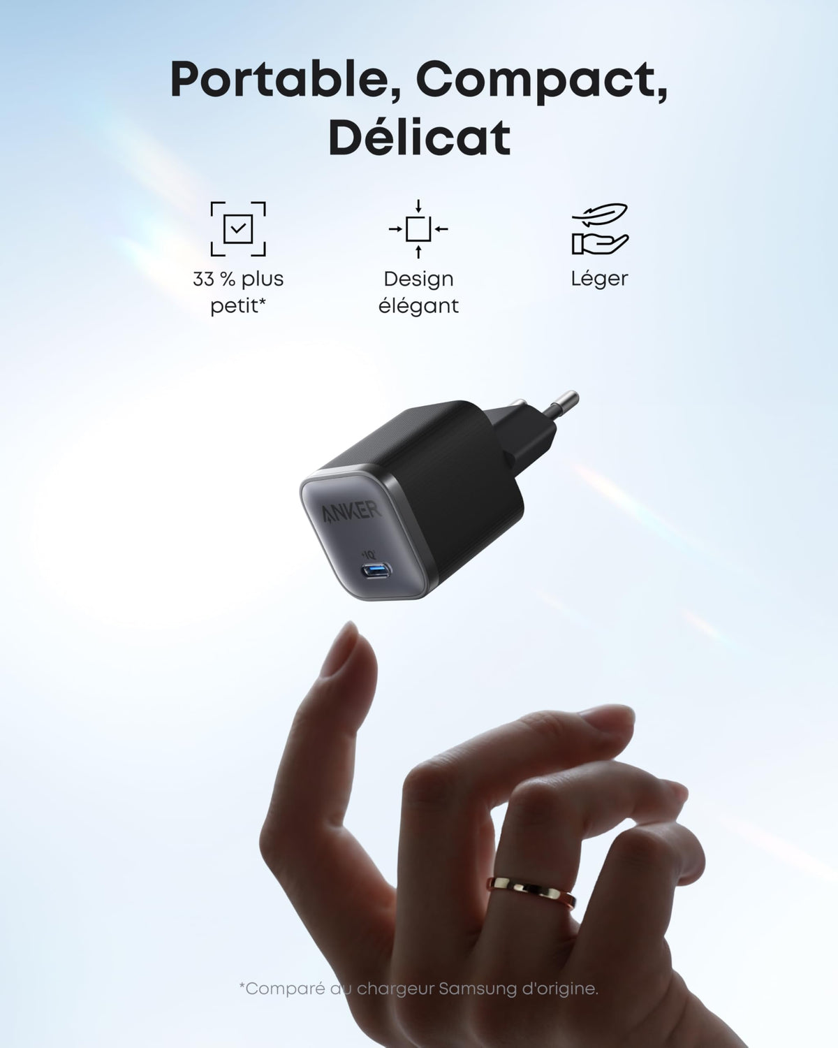 Chargeur Anker Nano (45 W) avec câble USB-C
