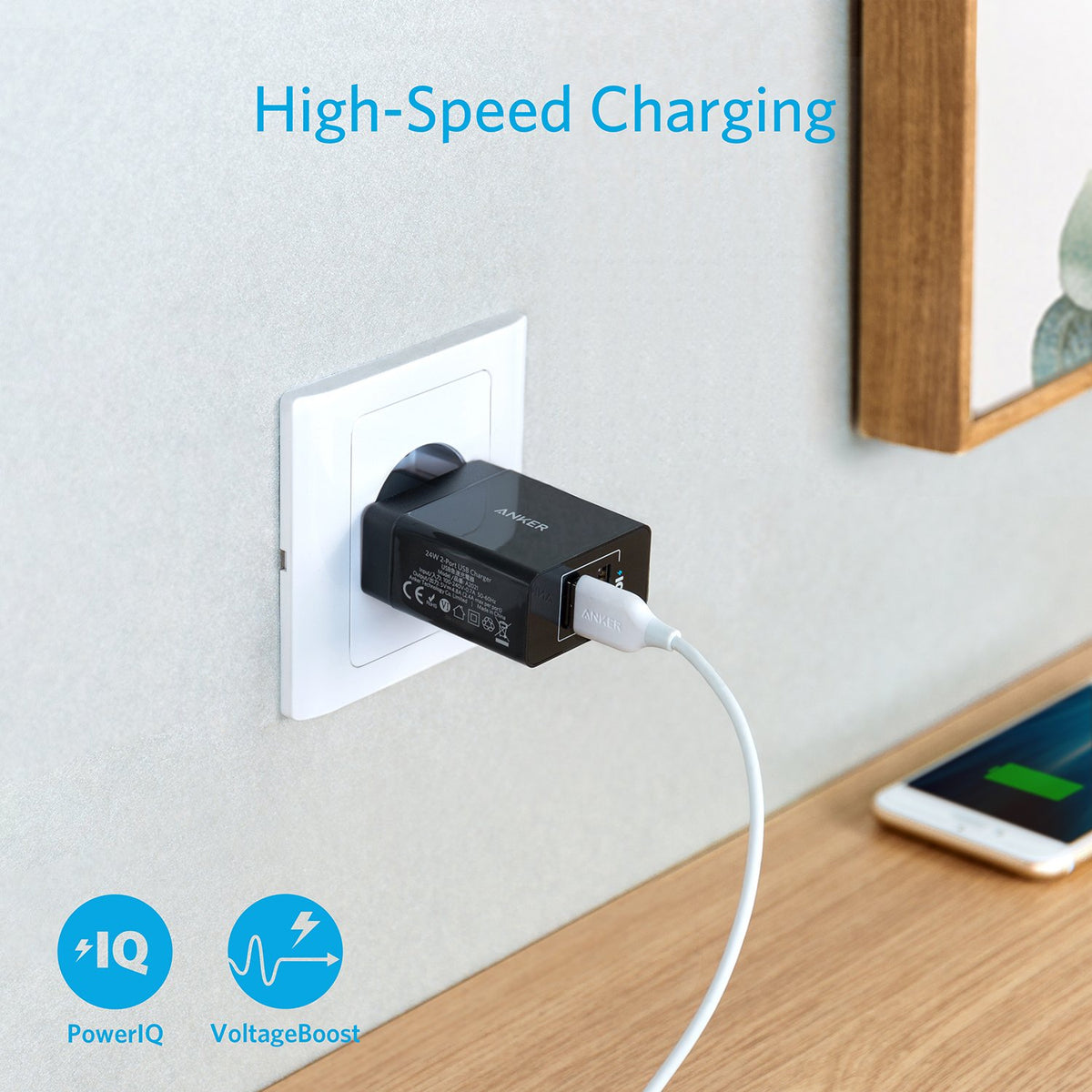 Anker Chargeur Secteur USB 24W 2 Ports