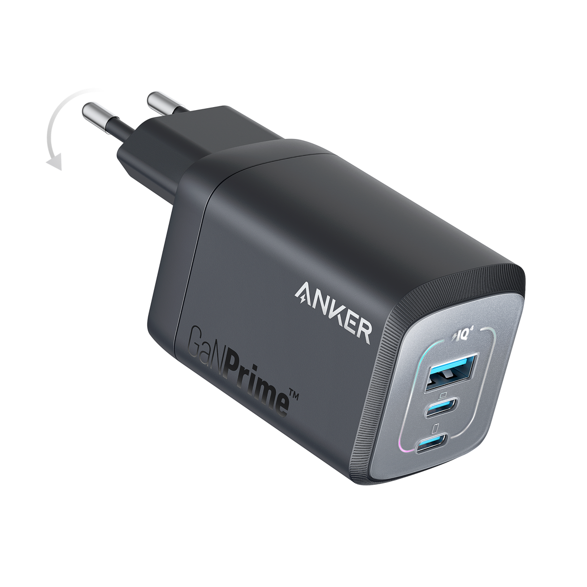 chargeur rapide (3 ports) + Batterie externe Anker Nano (5K)