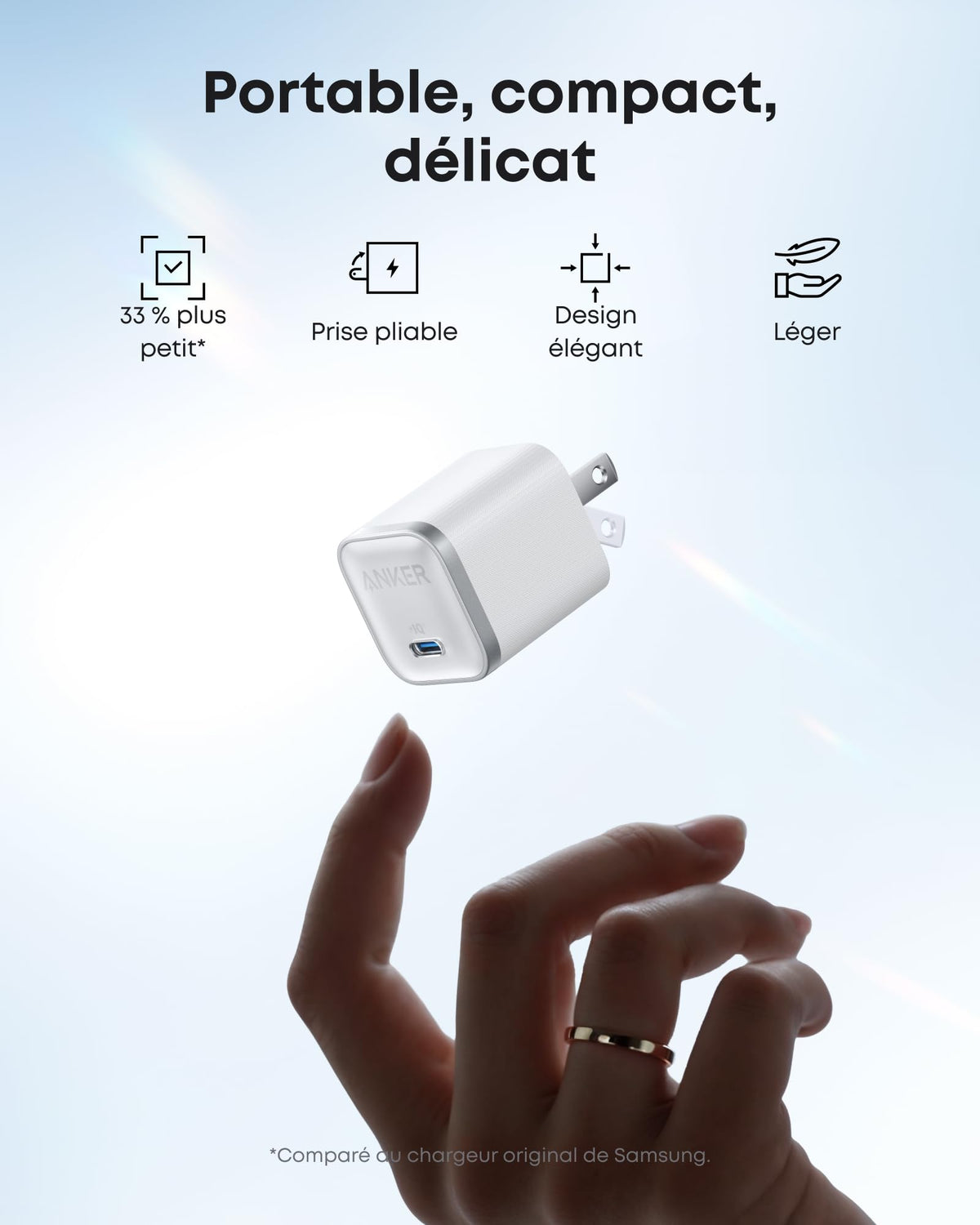 Chargeur Anker Nano (45 W) avec câble USB-C
