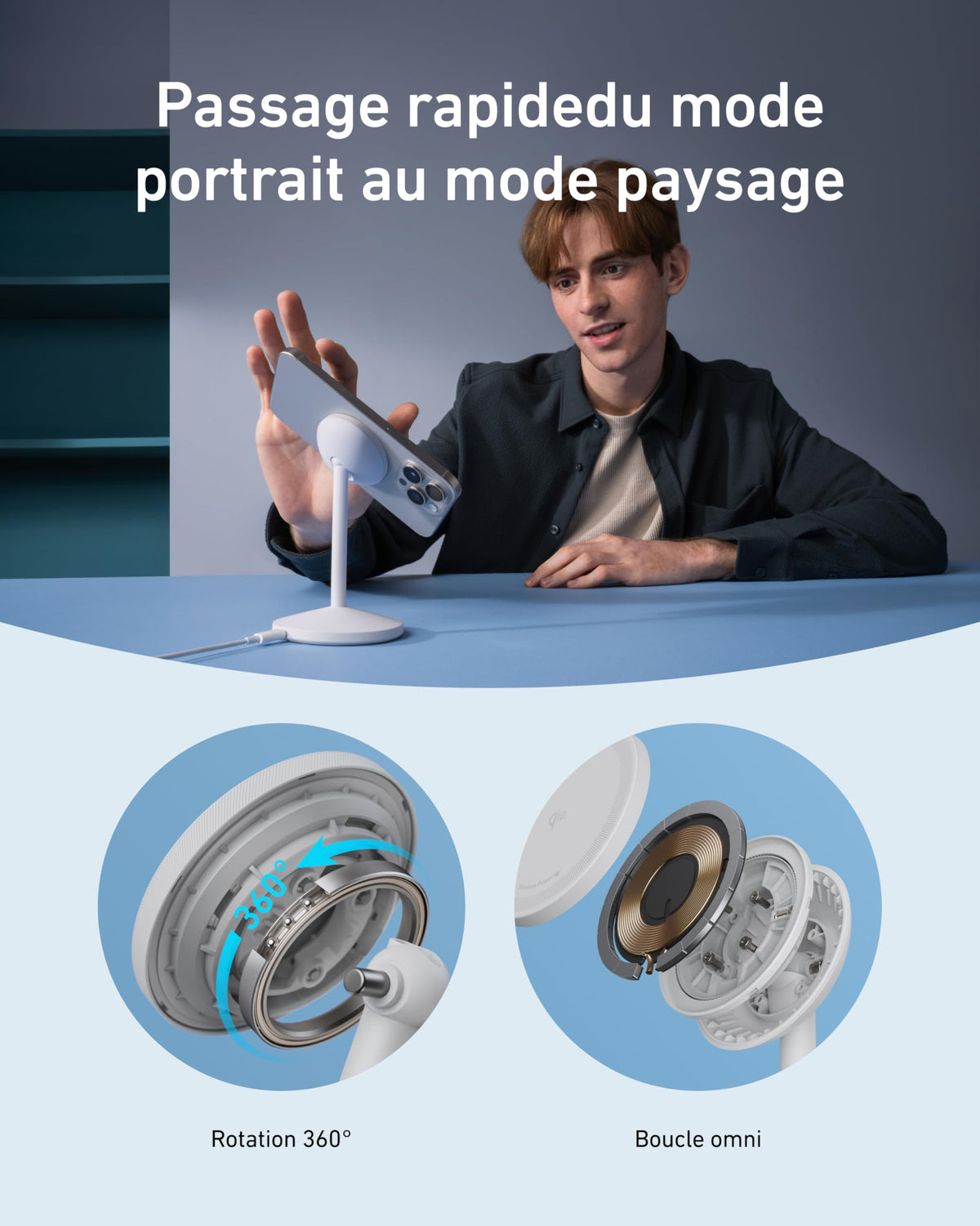 Chargeur sans fil Anker MagGo (socle)