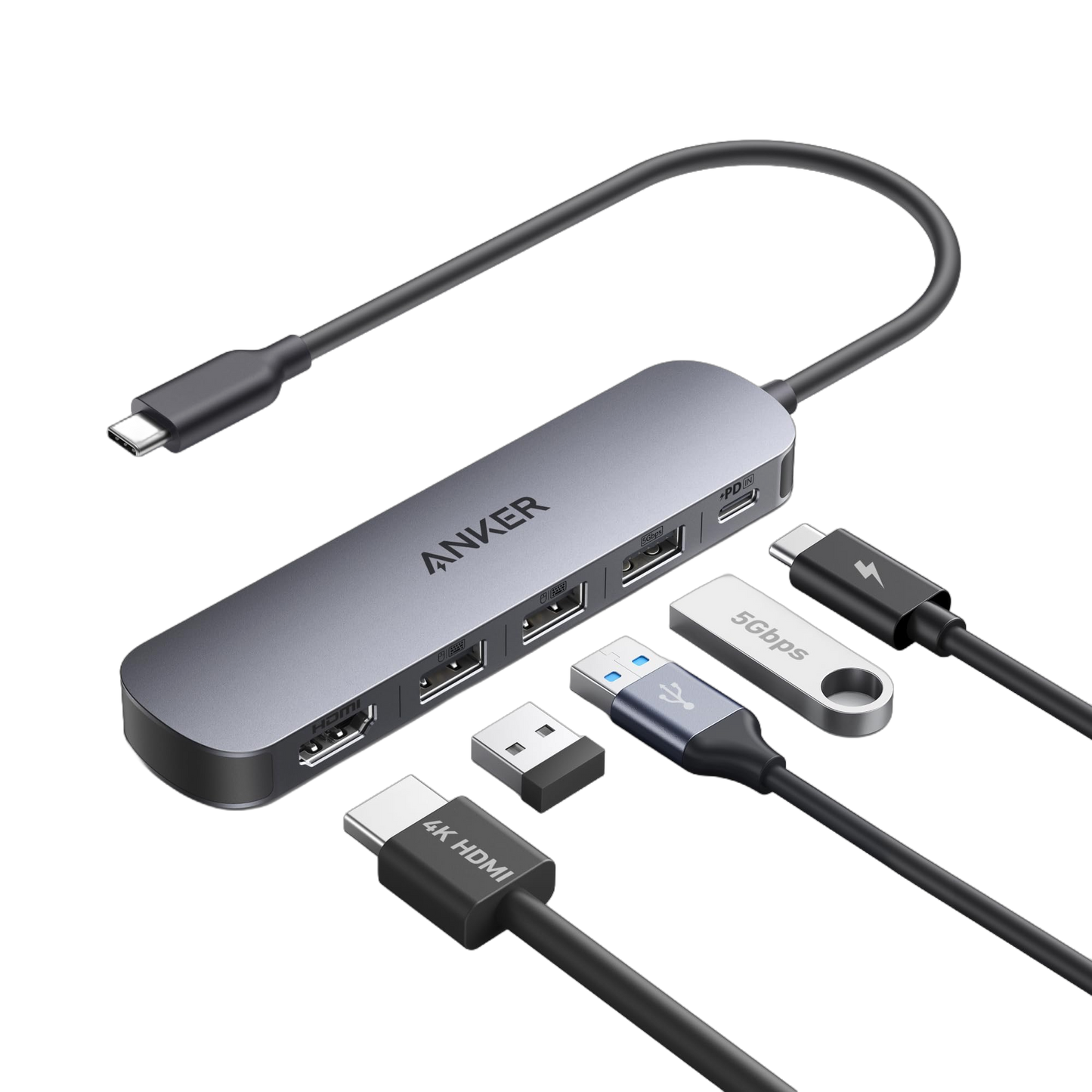 Hub USB-C Anker (5-en-1, 4K HDMI)