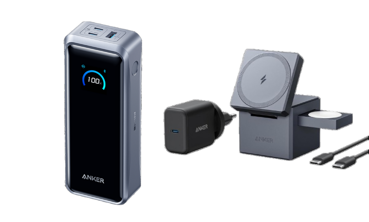 Batterie externe Anker Prime (26K, 300 W) + Cube 3-en-1 MagSafe Anker