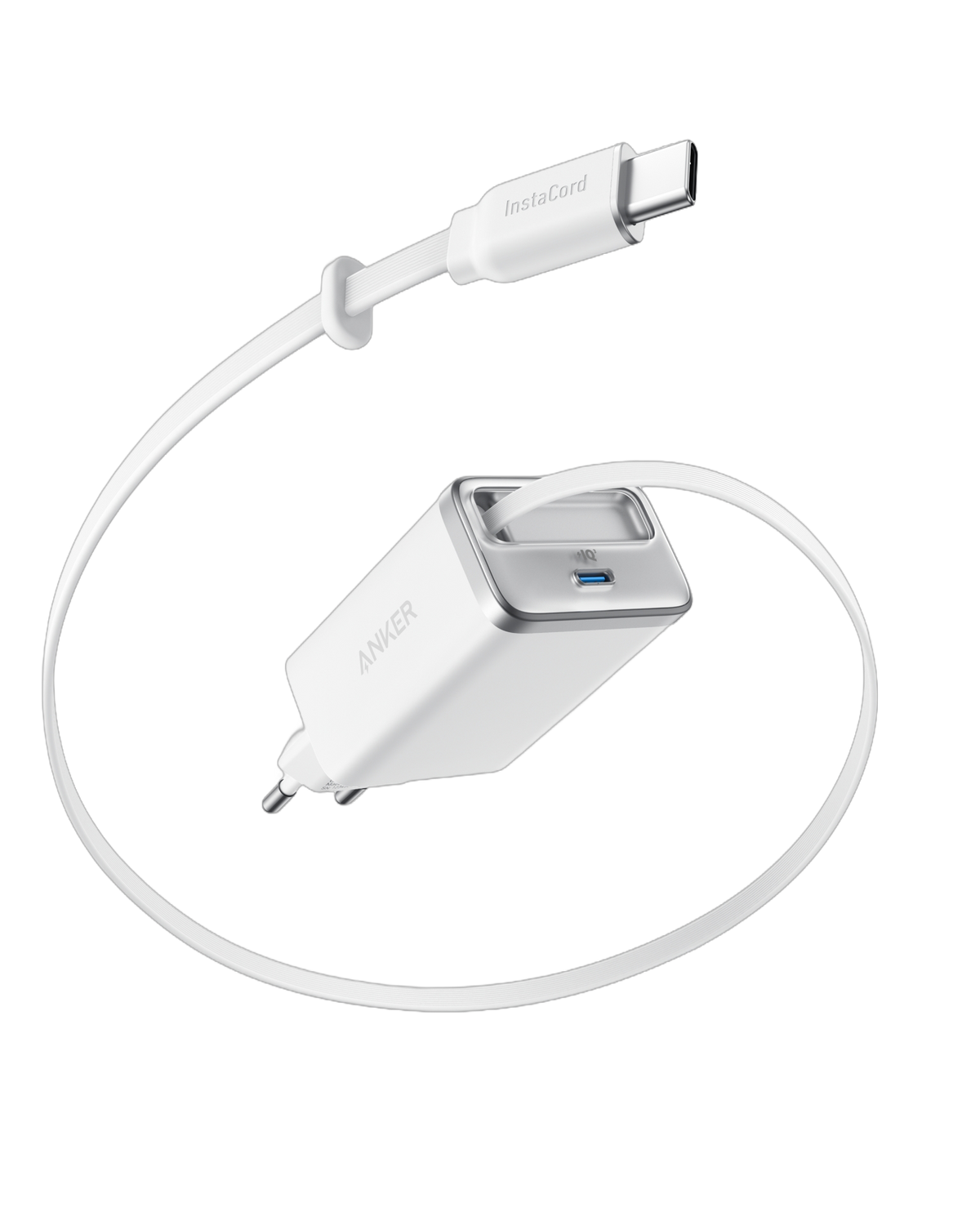 Chargeur Anker Nano (35 W) avec câble USB-C rétractable