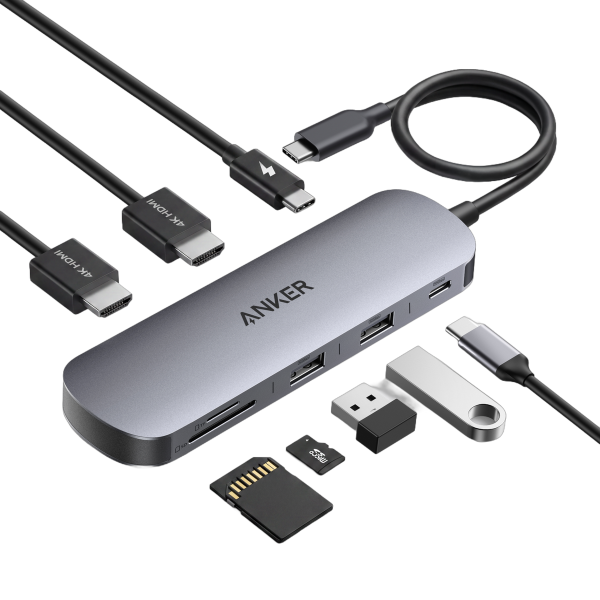 Anker Nano USB-C Hub (8-in-1, Dual Display)