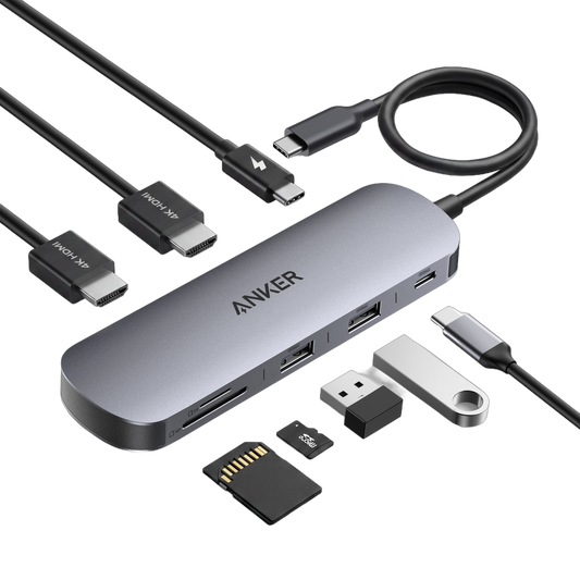 Anker Nano USB-C Hub (8-in-1, Dual Display)