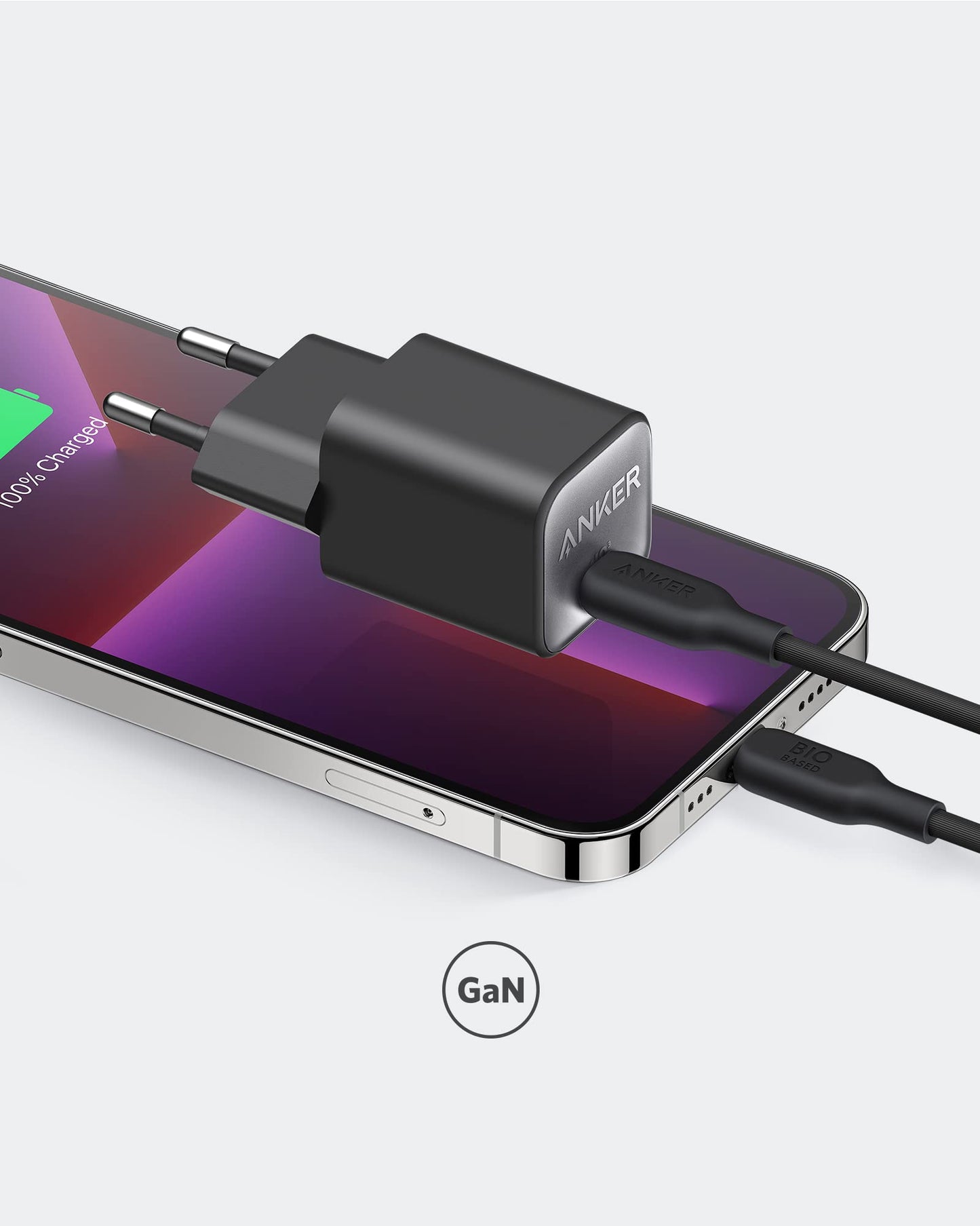 Chargeur Anker Zolo (70 W, 4 ports) + Chargeur Anker <b>511</b> + Câble USB-C vers USB-C Anker Prime (240 W, design tressé et recyclé)