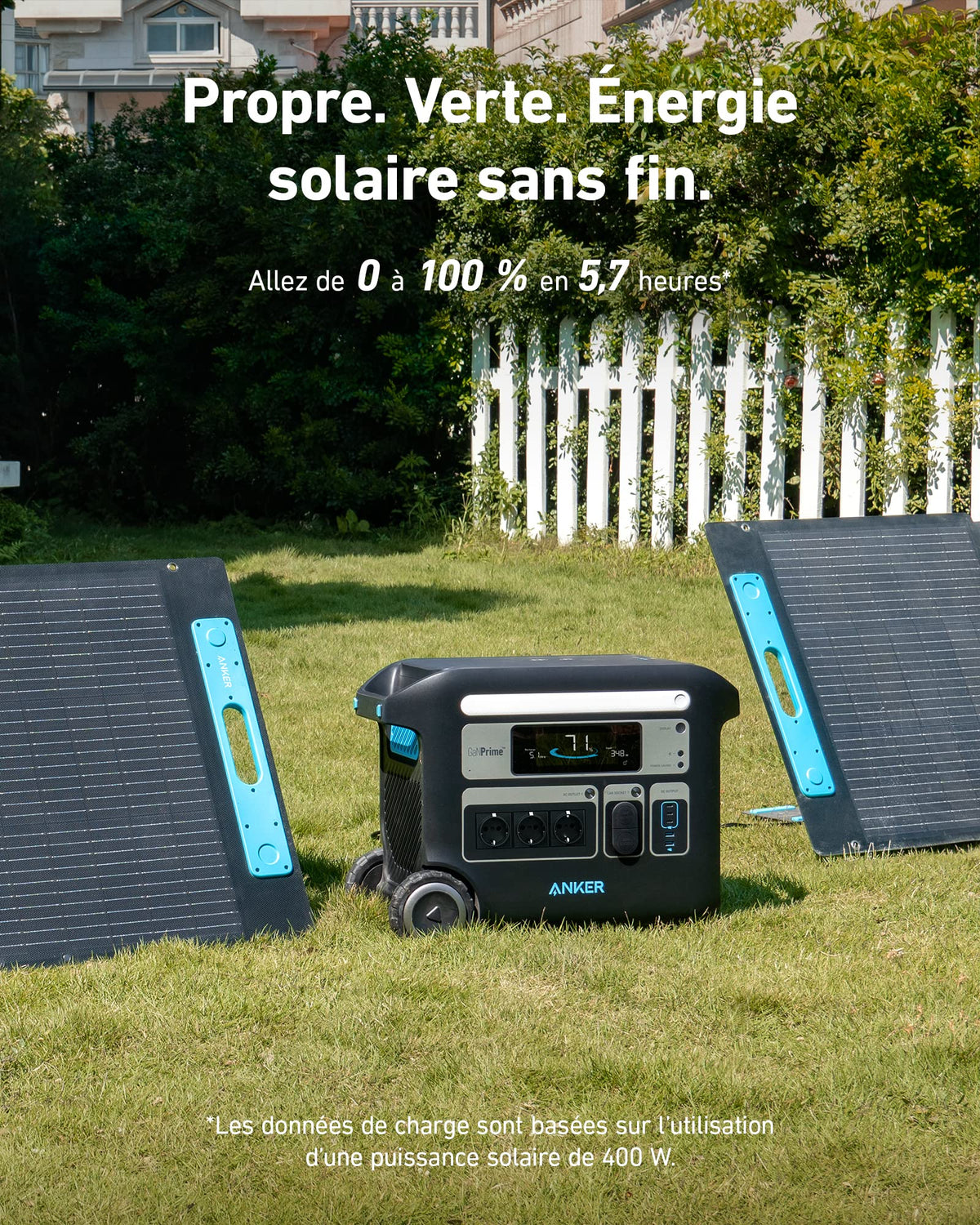 Anker SOLIX F2000 générateur solaire + 1 × 200 W panneaux solaires