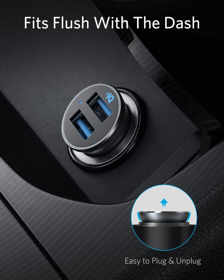 Anker PowerDrive 2 (Alliage, 2 Ports USB, 24 W)