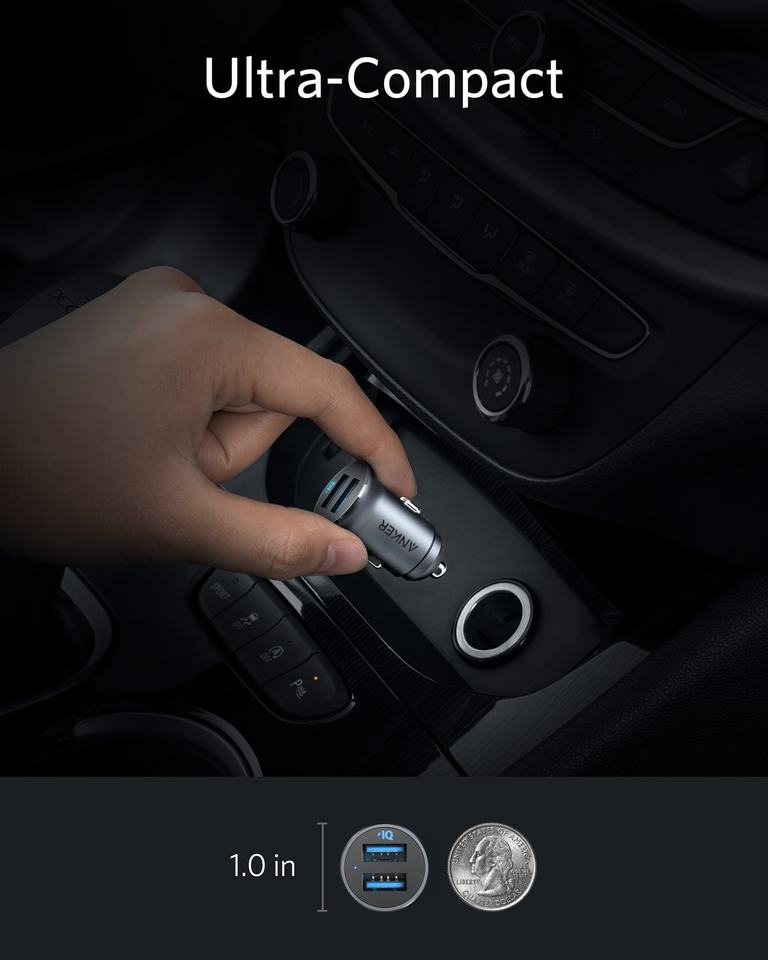 Anker PowerDrive 2 (Alliage, 2 Ports USB, 24 W)