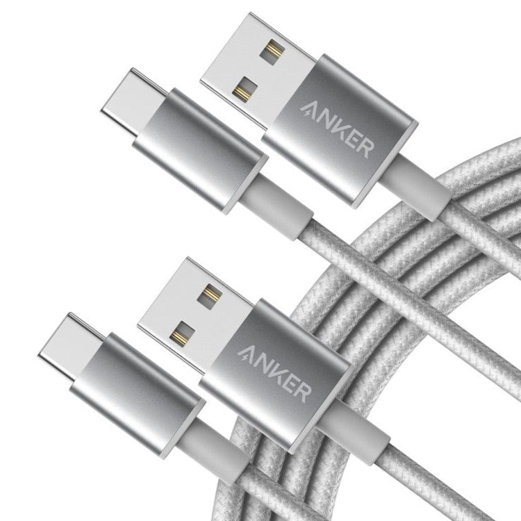 Premium Double-Braided Nylon USB-C to USB-A Cable [2-Pack, 6 ft]