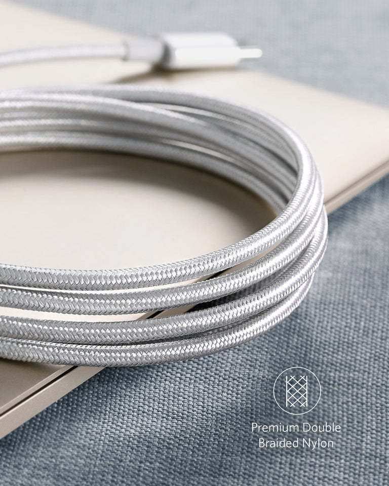 Premium Double-Braided Nylon USB-C to USB-A Cable [2-Pack, 6 ft]
