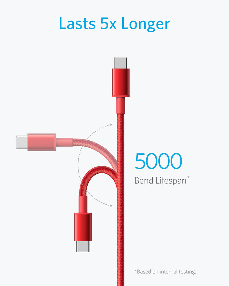Premium Double-Braided Nylon USB-C to USB-A Cable [2-Pack, 6 ft]