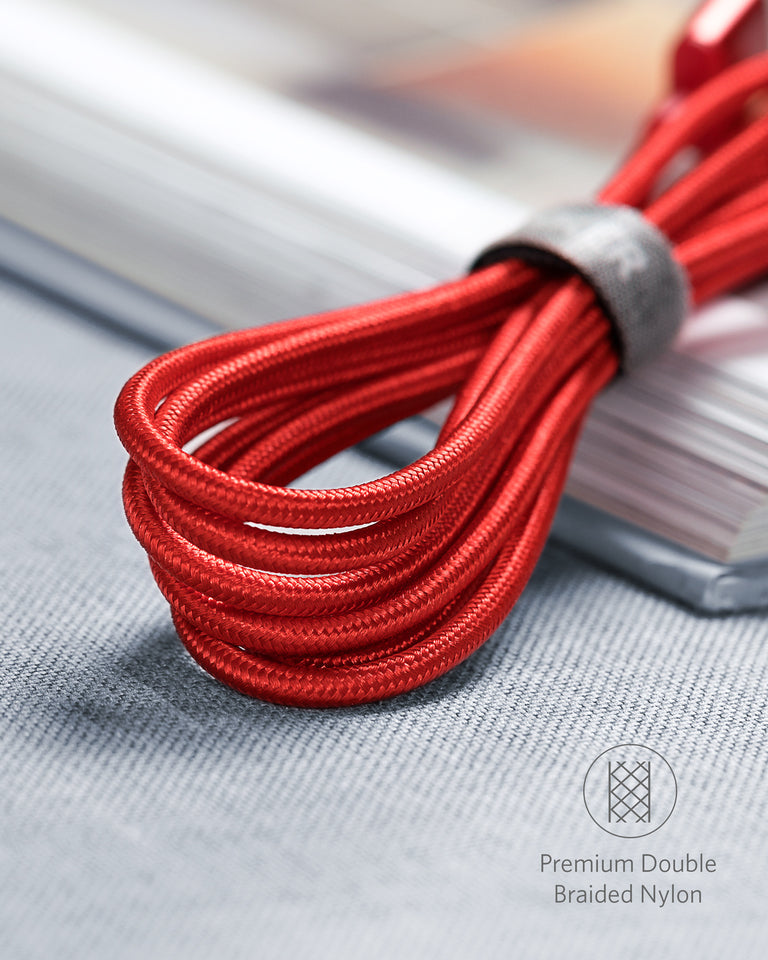 Premium Double-Braided Nylon USB-C to USB-A Cable [2-Pack, 6 ft]
